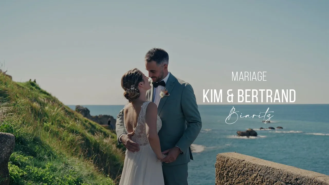 Film 5 Mariage de Kim et Bertrand à Biarritz par vidéaste de mariage Shue Design